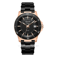 Alexandre Christie AC 6141 MD Black Rosegold Stainless Steel
