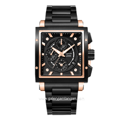 Alexandre Christie AC 6182 GC Black Rosegold Stainless Steel
