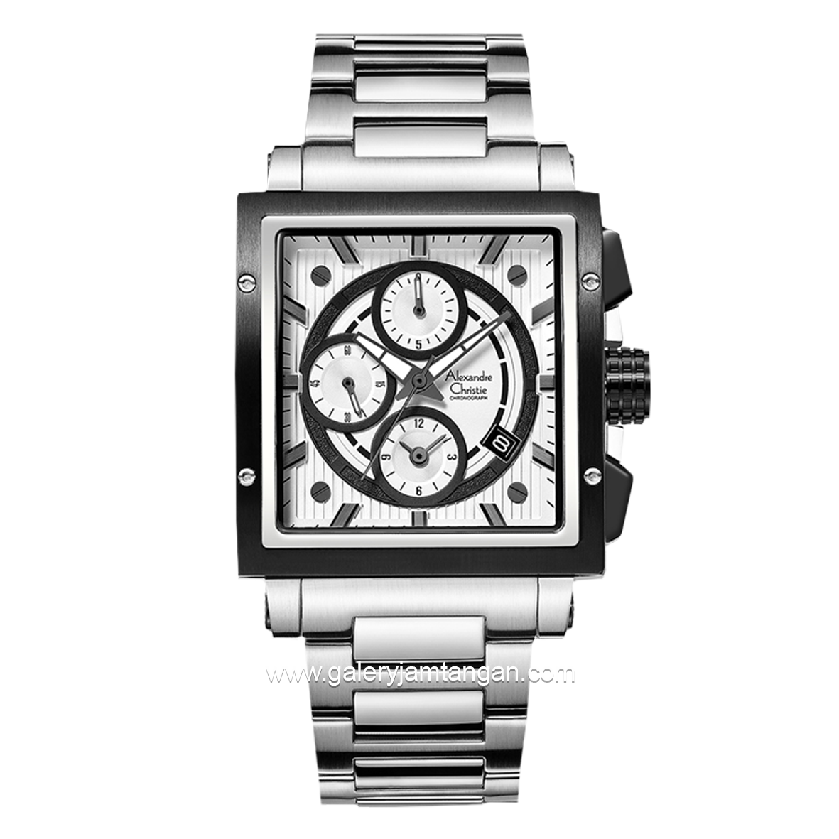 Alexandre Christie AC 6182 GC Silver Dial White Stainless Steel