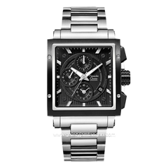 Alexandre Christie AC 6182 GC Silver Dial Black Stainless Steel