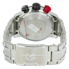 Alexandre Christie AC 6239 MCBTBSL Silver Stainless Steel + Strap Cadangan Leather