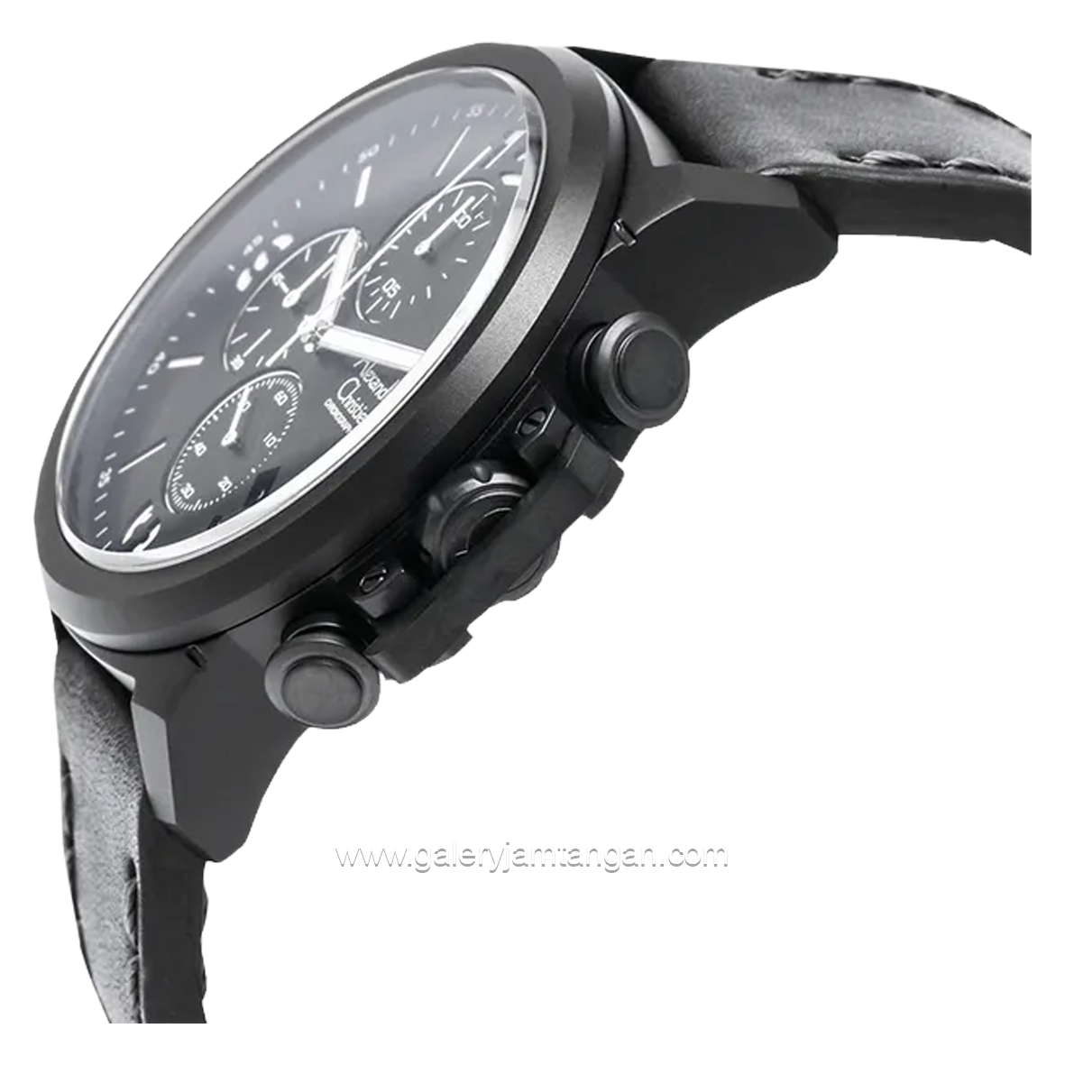 Alexandre Christie AC 6280 GC Chronograph Black Leather Strap