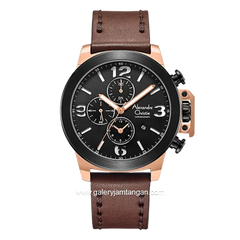 Alexandre Christie AC 6280 GC Chronograph Brown Rosegold Leather Strap