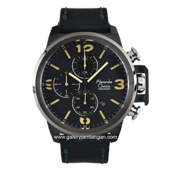 Alexandre Christie AC 6280 MC Chronograph Black Hour Marker Yellow Leather Strap
