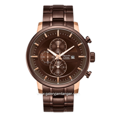 Alexandre Christie AC 6323 MCBROBO Brown Rosegold Chronograph Stainless Steel