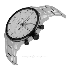 Alexandre Christie AC 6323 MC Silver Black Dial White Chronograph Stainless Steel