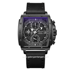 Alexandre Christie AC 6376 MC Chronograph Black Leather Strap