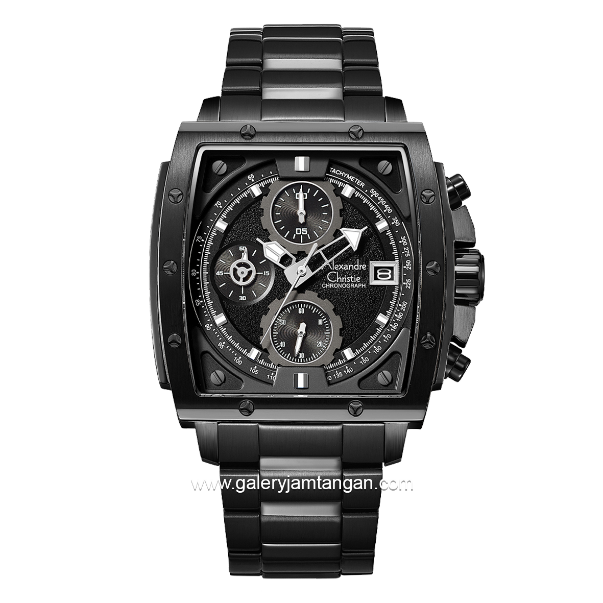 Alexandre Christie AC 6376 MC Chronograph Black Stainless Steel Strap
