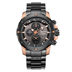 Alexandre Christie AC 6410 MC Black Rosegold Chronograph Stainless Steel