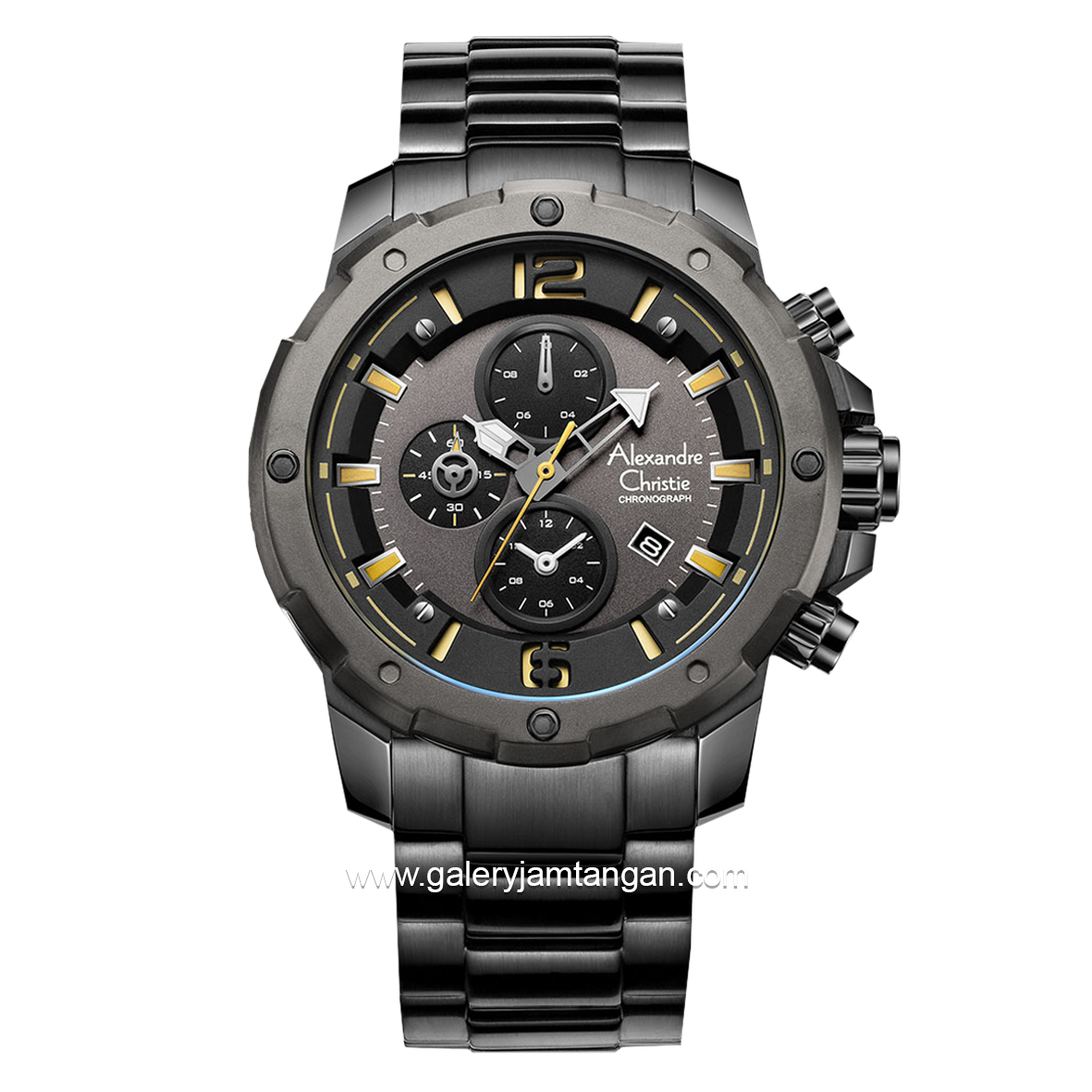 Alexandre Christie AC 6410 MC Black Ring Grey Chronograph Stainless Steel