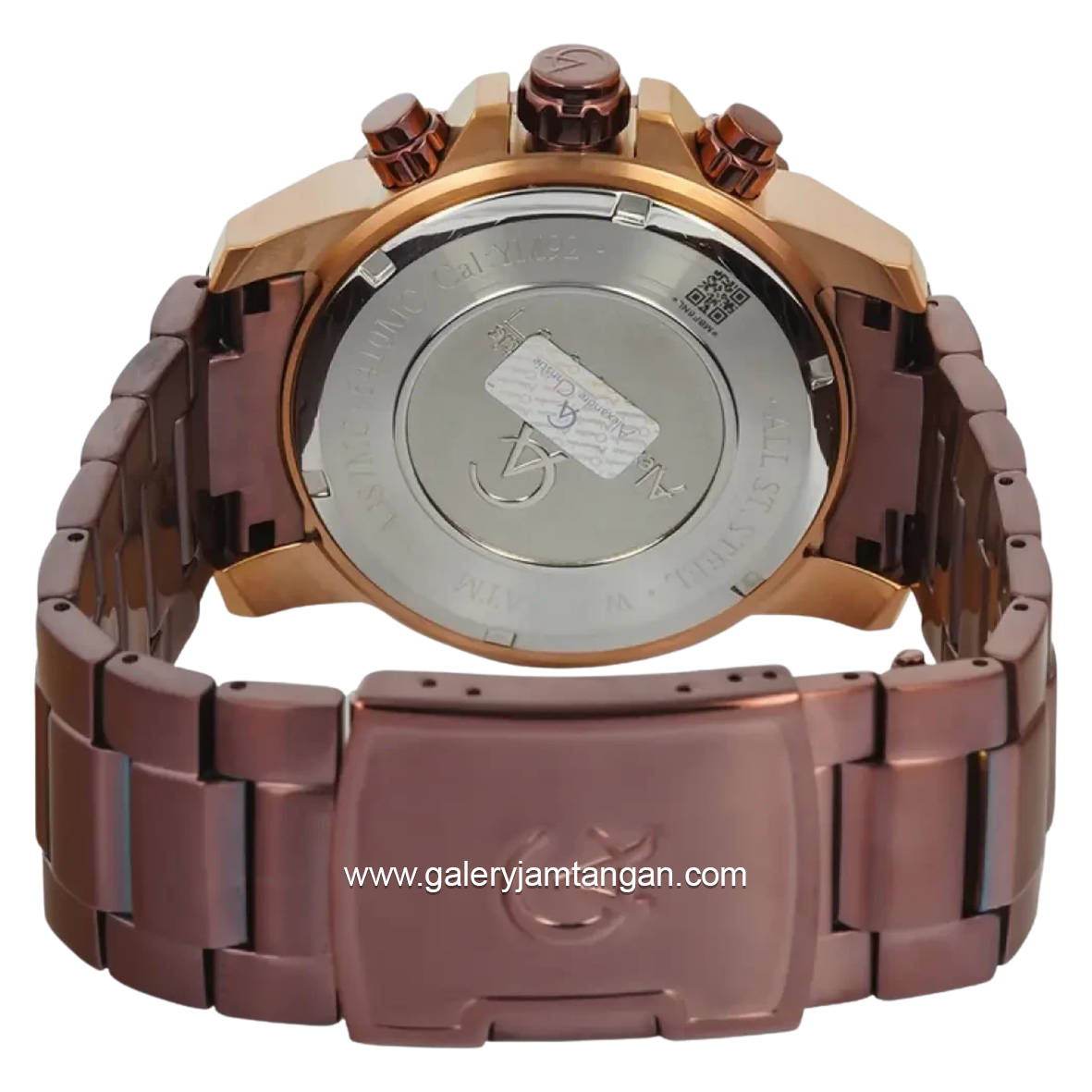 Alexandre Christie AC 6410 MCBROBO Brown Rosegold Chronograph Stainless Steel