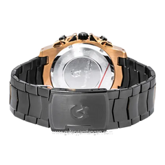 Alexandre Christie AC 6455 MC Black Rosegold Chronograph Stainless Steel Strap