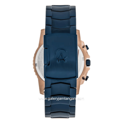 Alexandre Christie AC 6455 MC Blue Rosegold Stainless Steel Strap