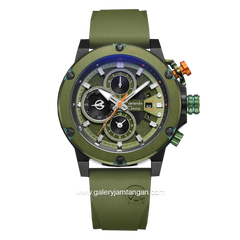 Alexandre Christie AC 6491 GC Army Rubber Strap