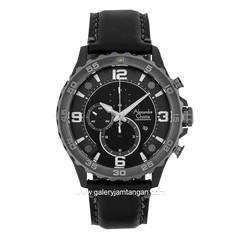 Alexandre Christie AC 6505 MC Black Leather Strap