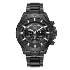 Alexandre Christie AC 6529 MC Black Chronograph Stainless Steel Strap