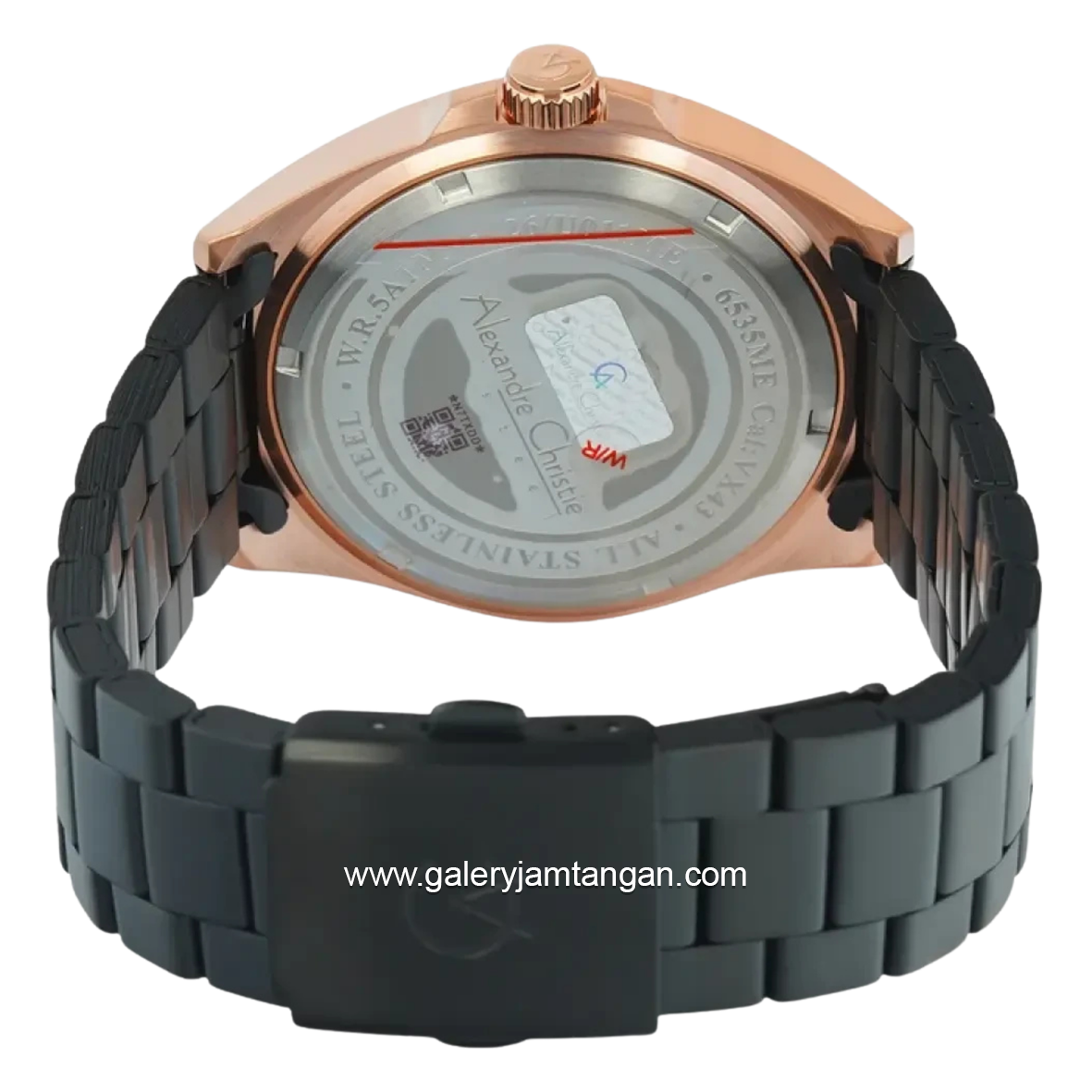 Alexandre Christie AC 6535 MEBBRBA  Black Rosegold Stainless Steel