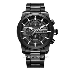 Alexandre Christie AC 6559 MC Man Black Chronograph Stainless Steel Strap