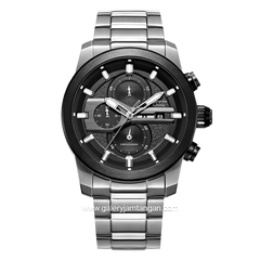 Alexandre Christie AC 6559 MC Man Silver Dial Balck Chronograph Stainless Steel Strap