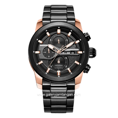 Alexandre Christie AC 6562 MC Black Rosegold Stainless Steel