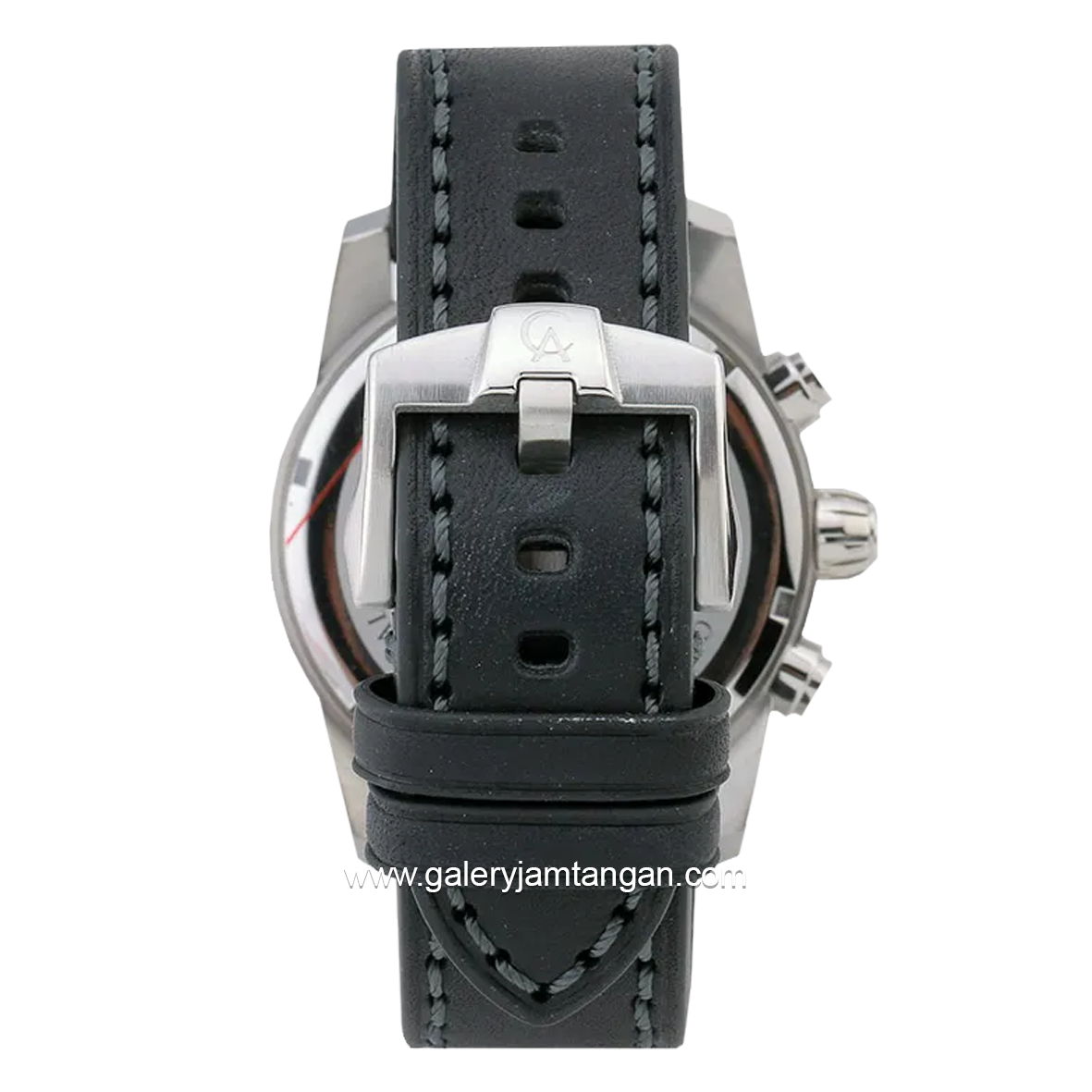 Alexandre Christie AC 6562 MC Black Silver Leather Strap