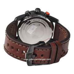 Alexandre Christie Chronograph AC 6562 MC Brown Black Leather Strap