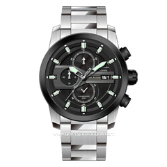 Alexandre Christie AC 6562 MC Silver Dial Black Stainless Steel