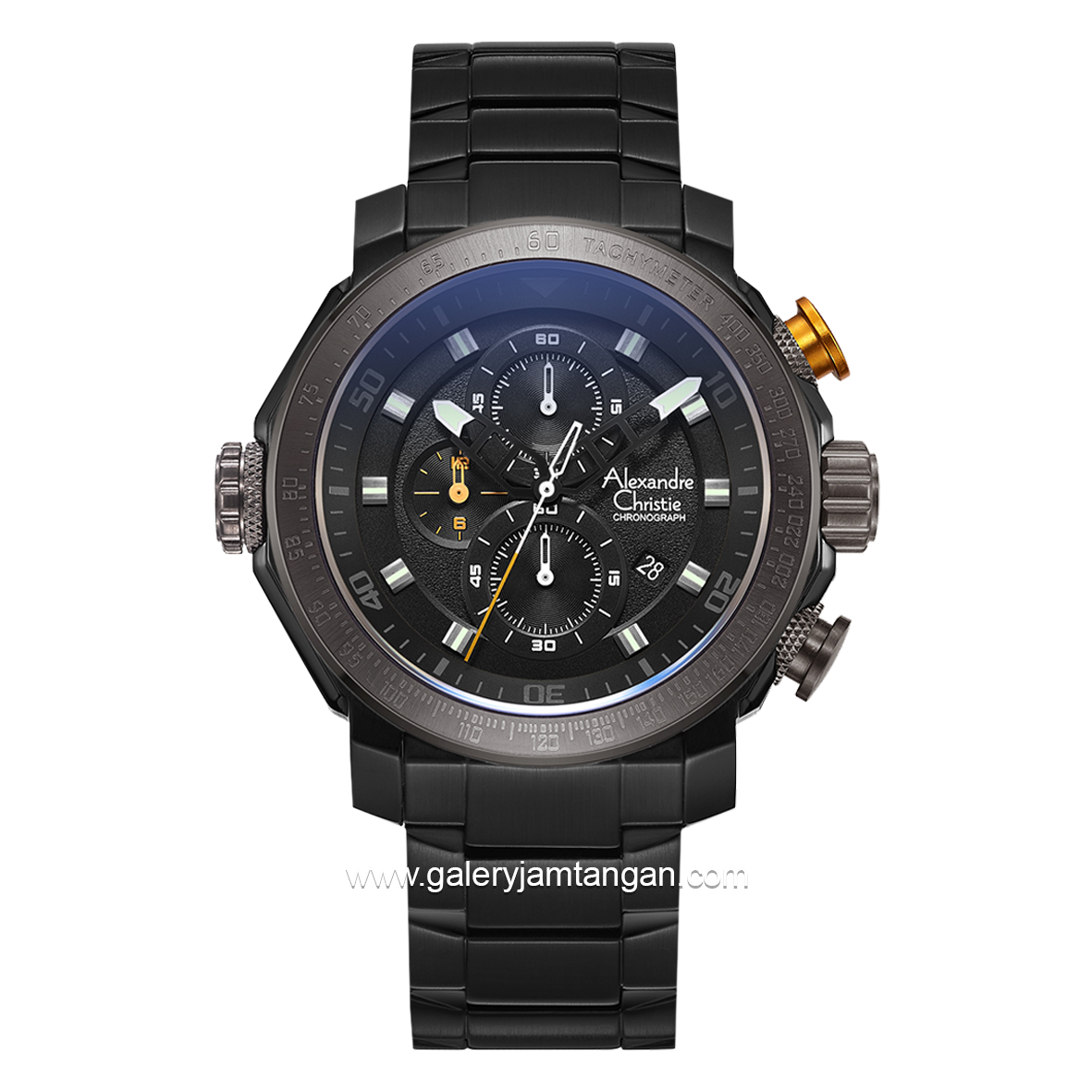 Alexandre Christie AC 6565 MC Black List Gold Chronograph Stainless Steel