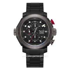 Alexandre Christie AC 6565 MC Black List Red Chronograph Stainless Steel