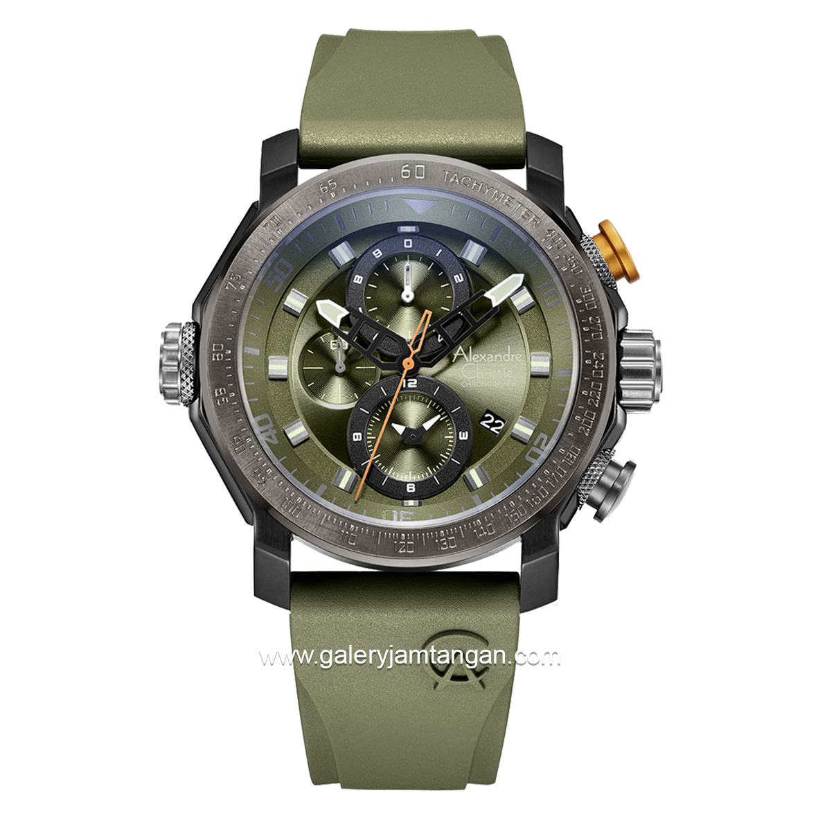 Alexandre Christie AC 6565 MC Army Chronograph Rubber Strap