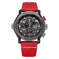 Alexandre Christie AC 6565 MC Red Black Chronograph Rubber Strap