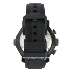 Alexandre Christie AC 6565 MCREPBA Full Black Chronograph Rubber Strap