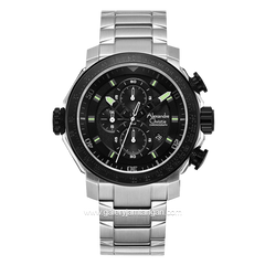 Alexandre Christie AC 6565 MC Silver Black Chronograph Stainless Steel