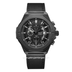 Alexandre Christie AC 6597 MC Black Leather Strap
