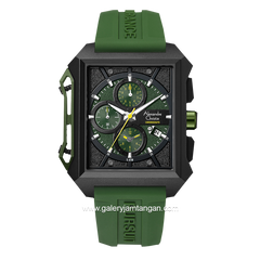 Alexandre Christie AC 6601 MC Army Black Rubber Strap