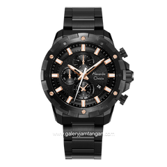 Alexandre Christie AC 6602 MC Black List Rosegold Stainless Steel