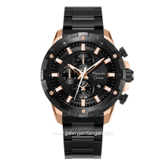 Alexandre Christie AC 6602 MC Black Rosegold Stainless Steel