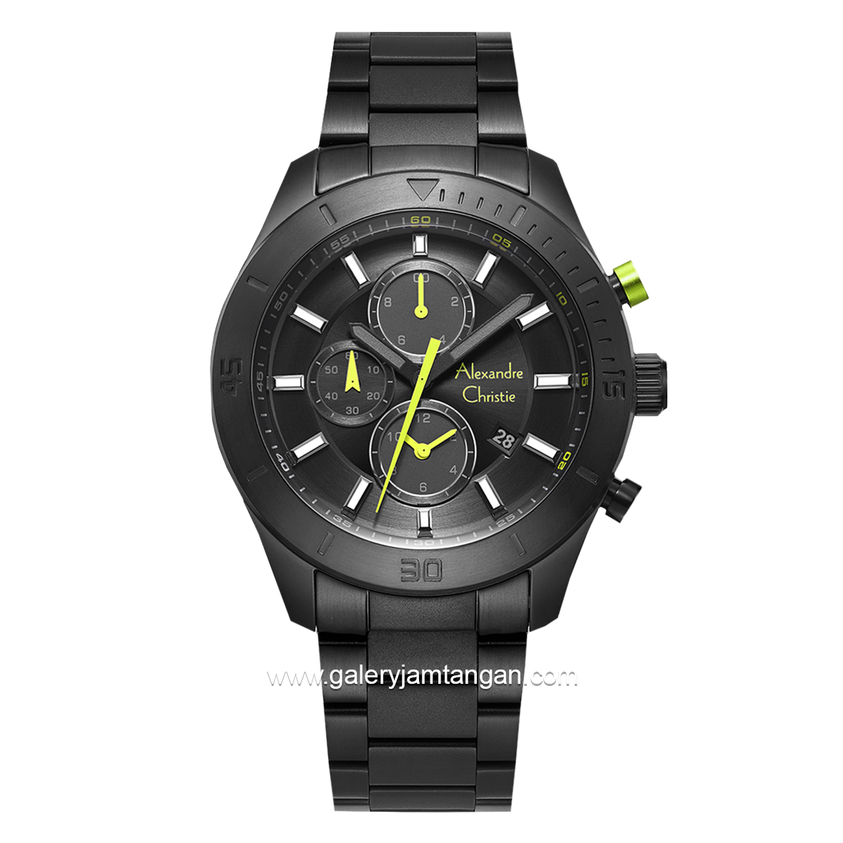 Alexandre Christie AC 6603 MC Black List Green Chronograph Stainless Steel