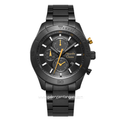 Alexandre Christie AC 6603 MC Black List Yellow Chronograph Stainless Steel