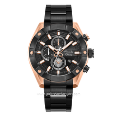 Alexandre Christie AC 6604 MC Black Rosegold Stainless Steel