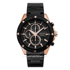 Alexandre Christie AC 6605 MCBBRBA Black Rosegold Chronograph Stainless Steel