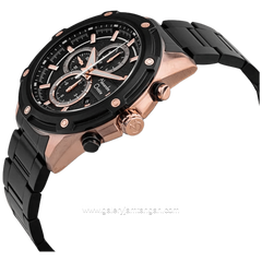 Alexandre Christie AC 6605 MCBBRBA Black Rosegold Chronograph Stainless Steel