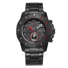 Alexandre Christie AC 6606 MC Black List Red Stainless Steel  Strap