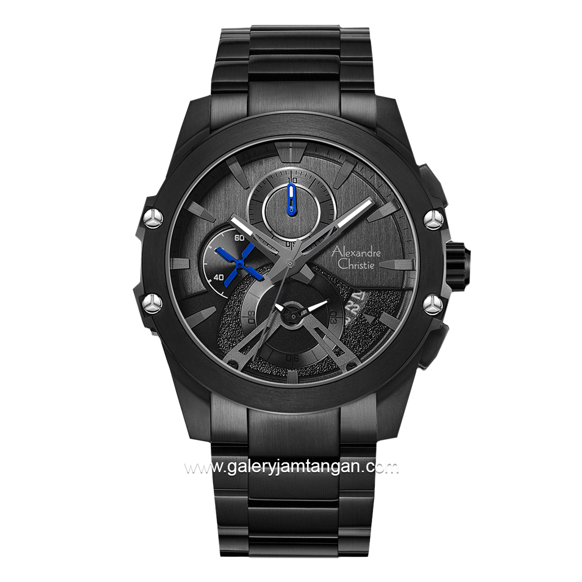 Alexandre Christie AC 6607 MC Black List Blue Stainless Steel