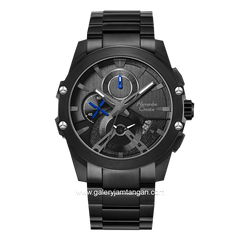 Alexandre Christie AC 6607 MC Black List Blue Stainless Steel