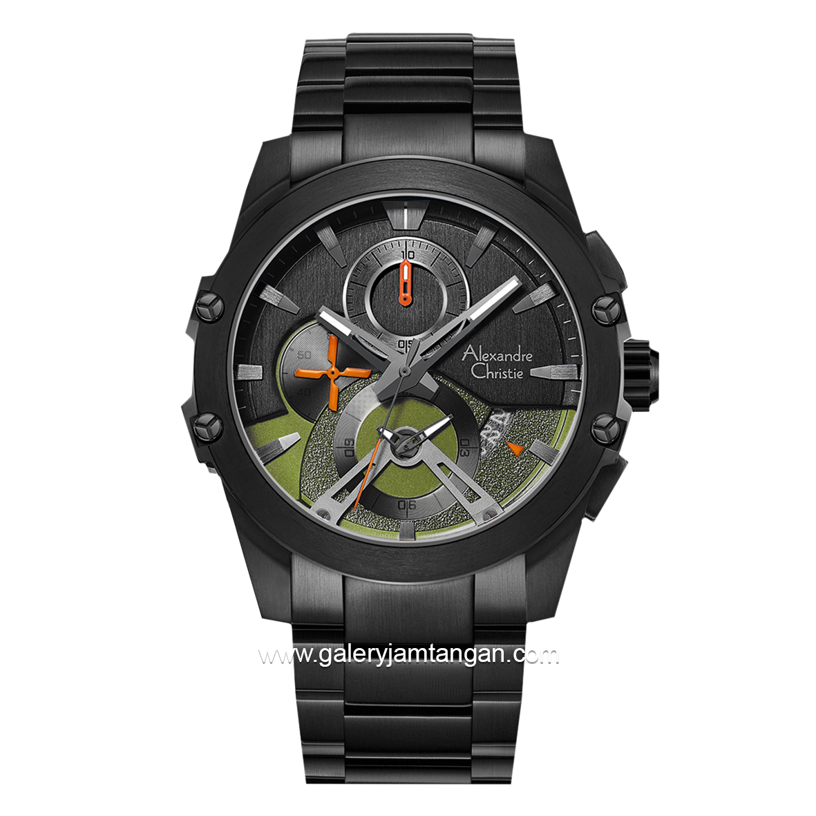 Alexandre Christie AC 6607 MC Black List Orange Stainless Steel