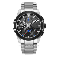 Alexandre Christie AC 6607 MC Silver Dial Black Stainless Steel