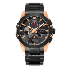 Alexandre Christie AC 6607 MC Black Rosegold Stainless Steel