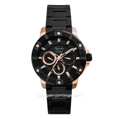 Alexandre Christie AC 6609 BF Black Rosegold Stainless Steel