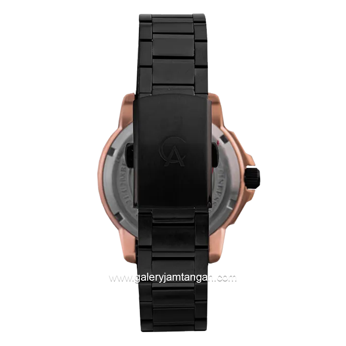Alexandre Christie AC 6609 BF Black Rosegold Stainless Steel